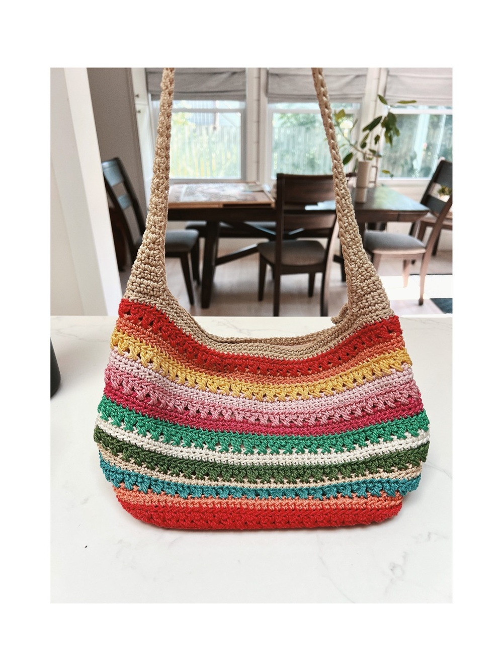 THE SAK | Crochet Knit Rainbow Slouchy Bag - Picture 4 of 6